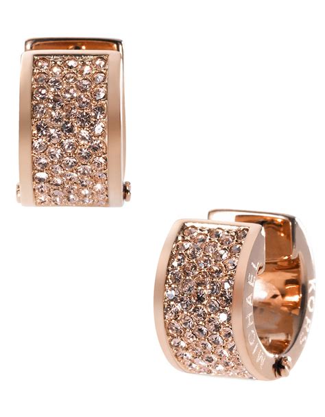 michael kors rose gold diamond earrings